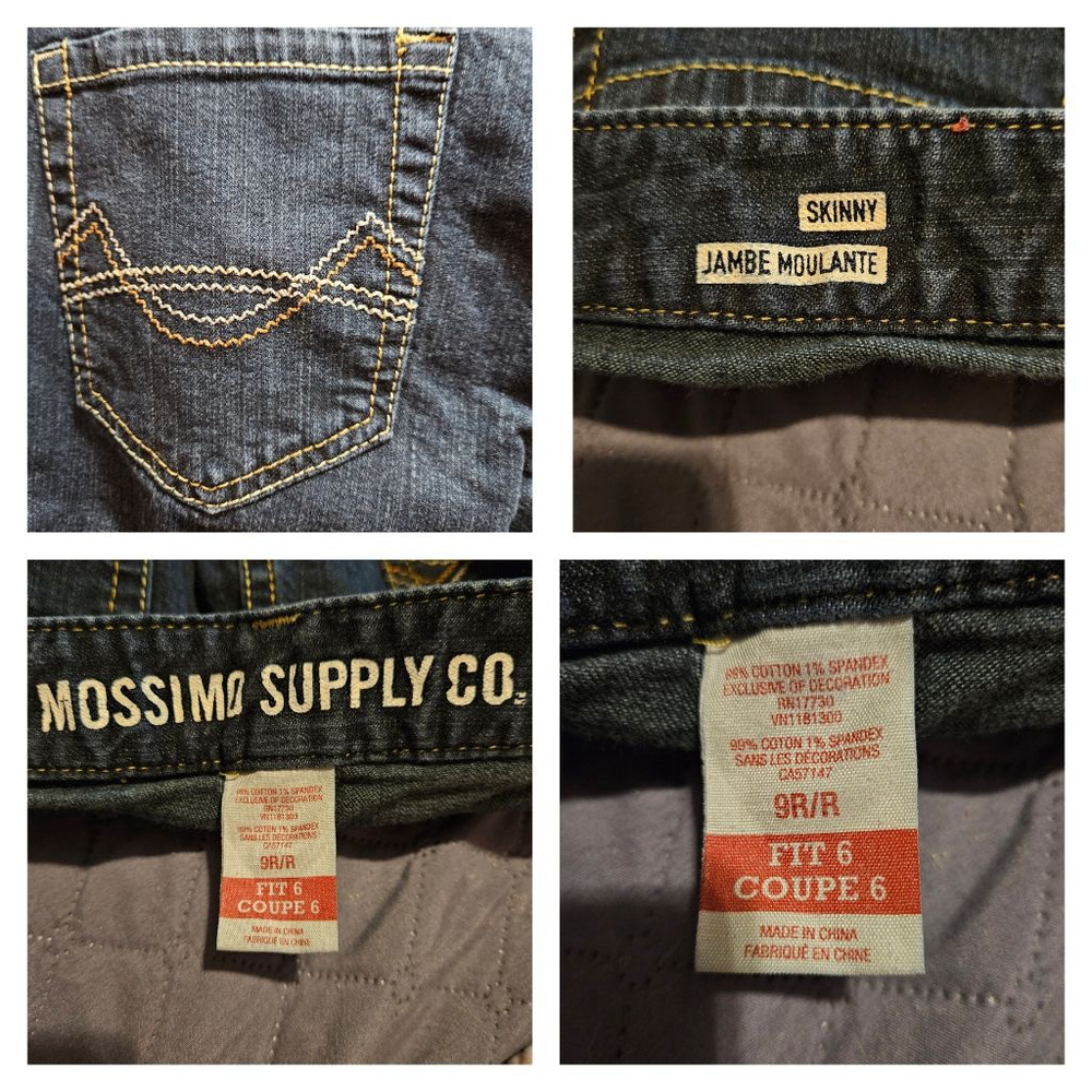 Women's (Juniors) Mossimo Supply Co. Jeans Size 9R Blue Denim Skinny - Picture 5 of 7